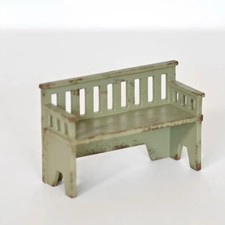 Banco De Jardín Para Casa De Muñecas 1:6 | 2 Piezas | Accesorio Decorativo Moderno