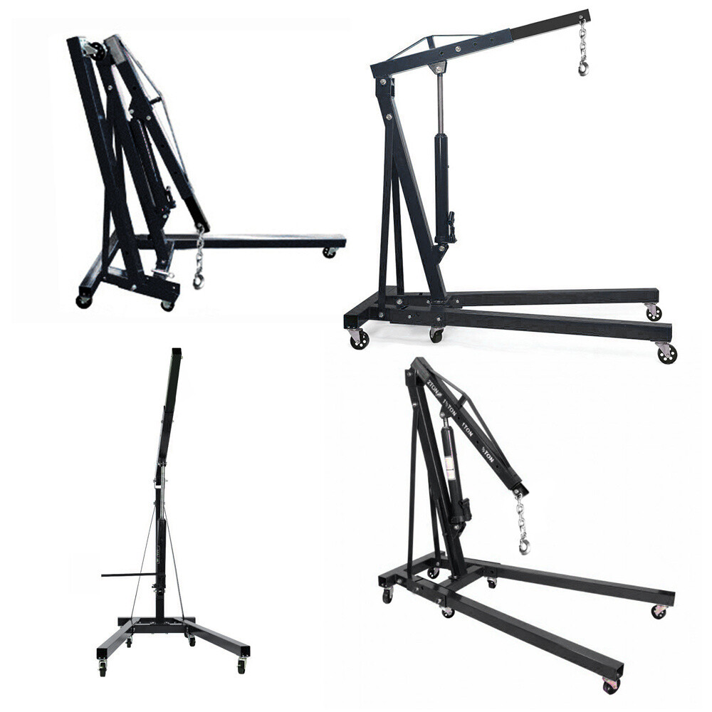 Mobile 2 Ton Foldable Engine Crane Hoist Jack Lifter Carbarn Garage UK