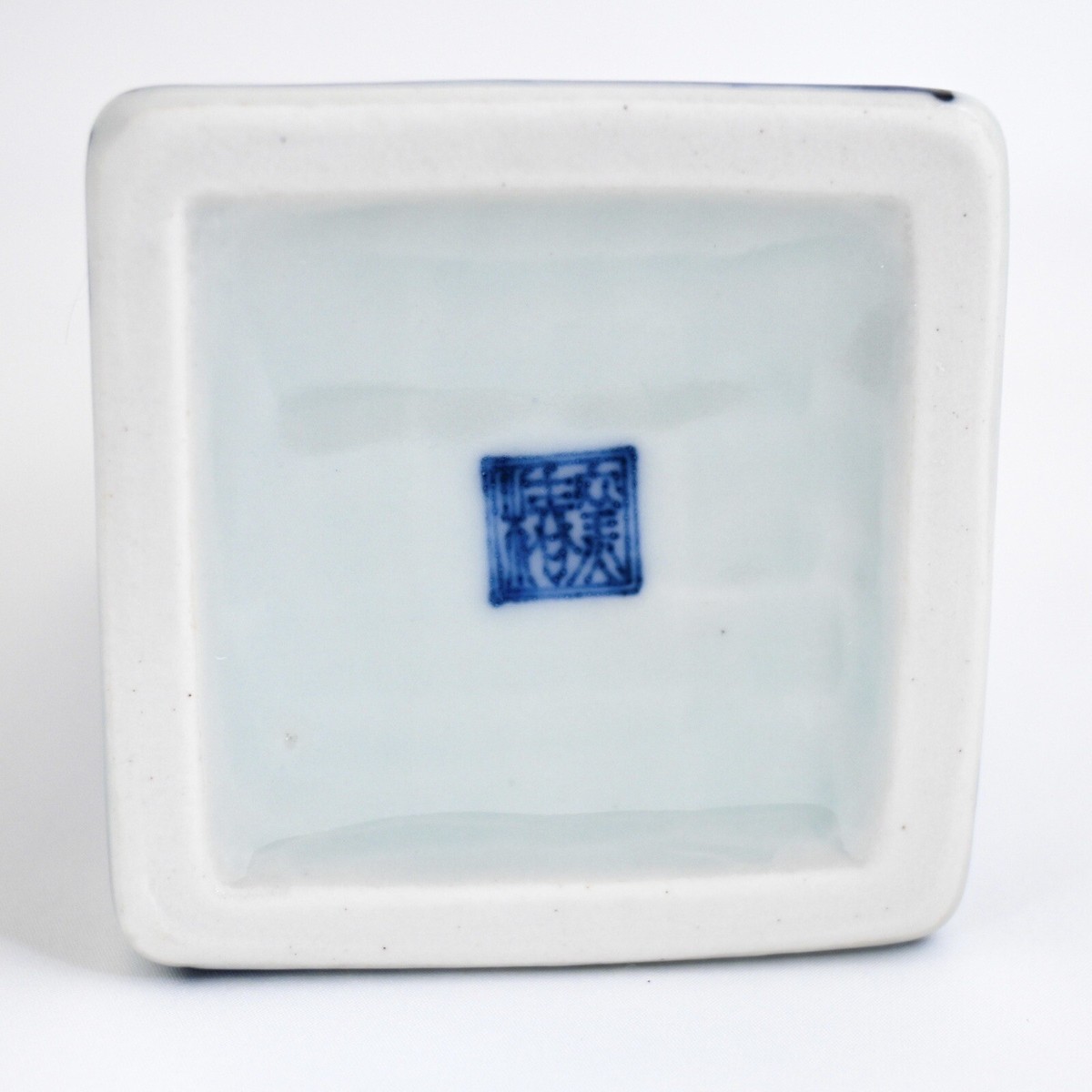 Japanese Porcelain Small Flower Vase Blue & White Angel Seto Ware