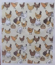 Chickens & Hens Throw Blanket Comfy Soft Cute 50"x60" New