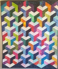 Rainbow Steps Wall Hanging Quilt