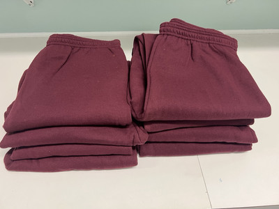 Lot of 8 Vintage Lee Brand Maroon Sweatpants  - Large