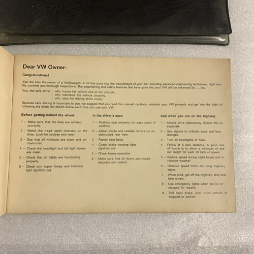 1971 Volkswagen Transporter Van Bus Owner’s Manual Genuine OEM with plastic Case - Bild 5 von 19