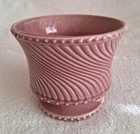 Vintage McCoy USA Pottery Mauve/Rose/Pink Jardiniere Style Flowerpot 5" H x 6" D