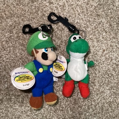 Luigi Yoshi Nintendo 64 N64 Plush Keychain w/ Clip  Figure BD&A w/ Tag