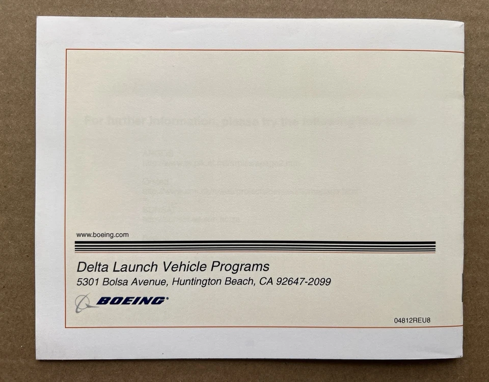 1999 Boeing ARGOS P91-1 Delta II Launch NASA USAF Photo Booklet Sticker - Image 4 of 4
