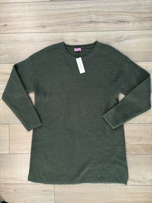 Mi Ami Francesca s Dress Women s L Large NWT Green Shift Sweater Shirt
