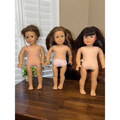 American Girl Doll Lot of 3 18 Inch Dolls for Restoration Custom Project