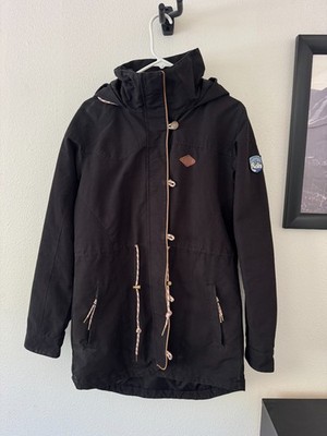 Women s Ski Snowboard Winter Jacket - Black - Size Large - Mid Thigh Length
