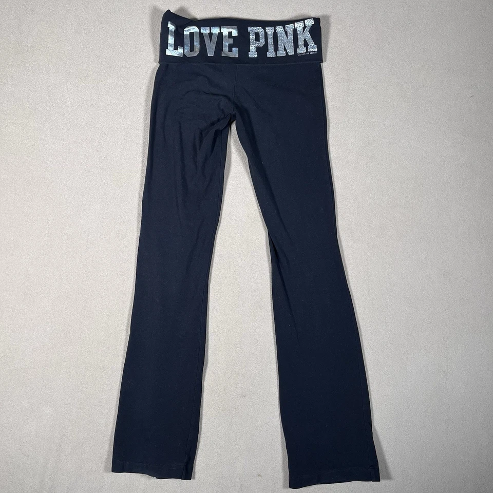 Y2K 水钻打底裤 粉色 Victoria’s Secret 低腰喇叭 尺寸:XS/S — 第 3/4 张图片