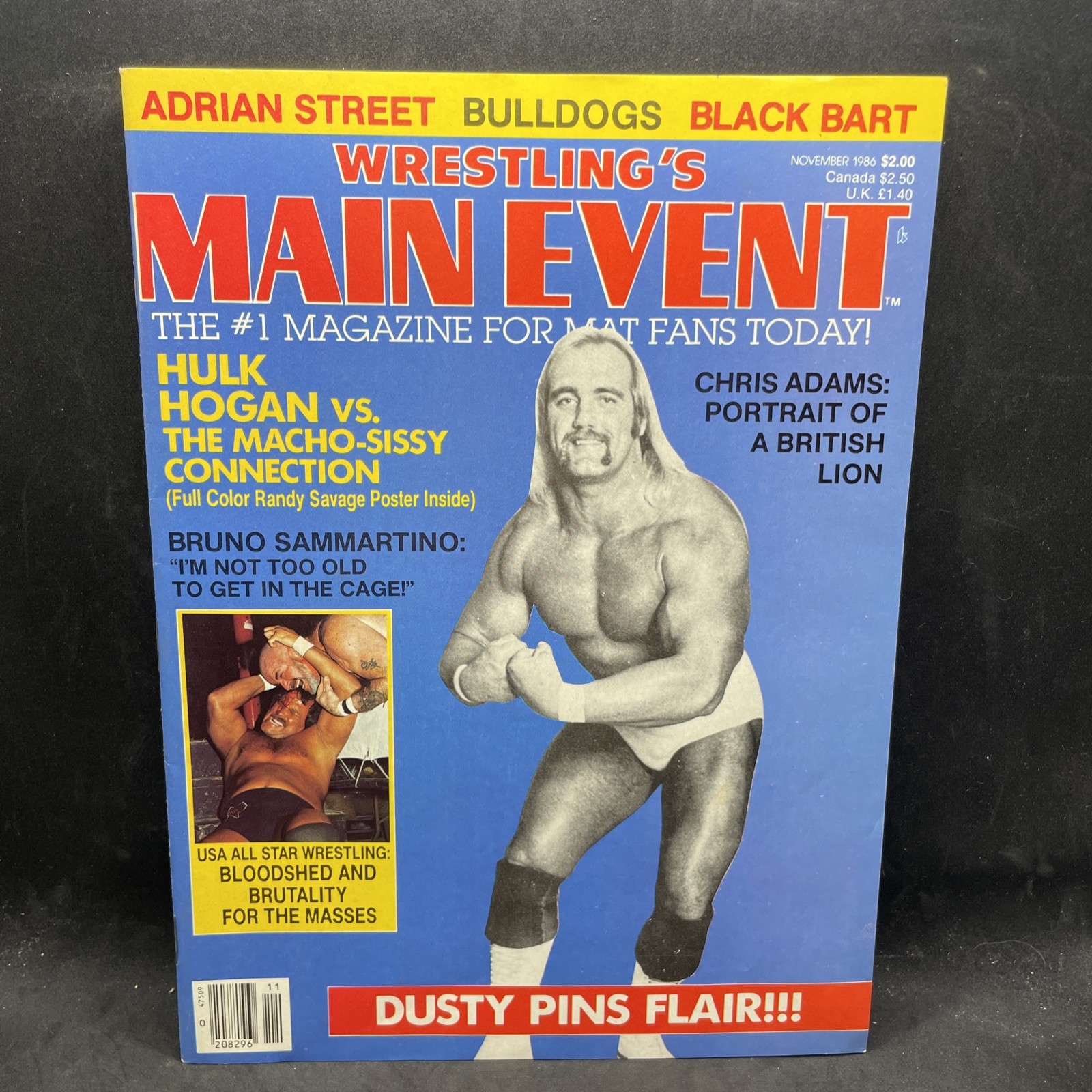 WRESTLING'S MAIN EVENT MAGAZINE NOVEMBER 1986 Iconic HULK HOGAN COVER Nice! 225