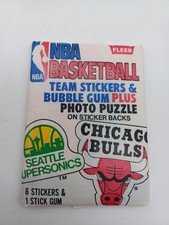 (1) 1981-82 Fleer Basketball Team Sticker Wax Pack - Sealed Unopened