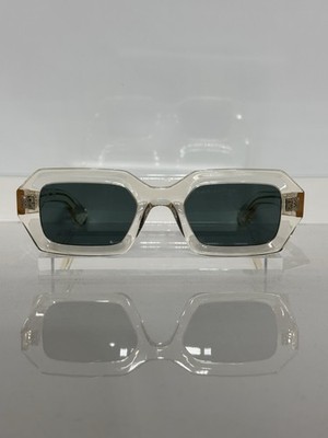 Prodesign Denmark Malachite 1515 Clear Chunky Acetate Blue/green Tint Sunglasses