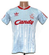 LIVERPOOL 1988/1989 CANDY AWAY FOOTBALL SHIRT ADIDAS SIZE XL BOYS