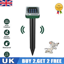 1PC Solar Mole Repellent Ultrasonic Garden Animal Repeller Waterproof