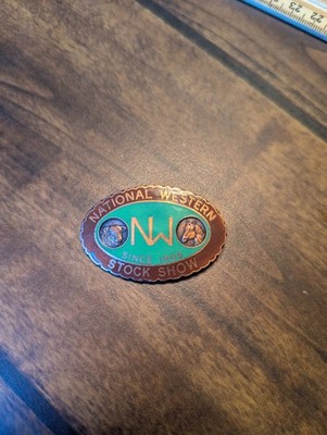 Vintage Metal National Western Stock Show Exhibitor Pinback Pin