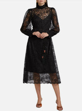 Farm Rio Lace Belted Midi Dress   Sz XXS  $360  * 1839  no belt