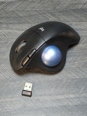 Logitech Logi Ergo M575 Trackball Ergonomic Mouse - Black With USB Dongle
