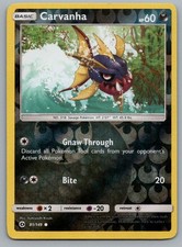 Carvanha 81/149 Common SM Base Set Pokemon Reverse Holo Lightly Played