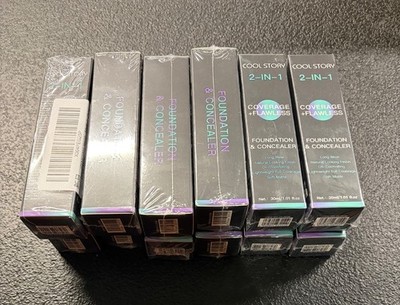 Lot of 12 A10 Deep Cool Story 2-in-1 Concealer & Foundation