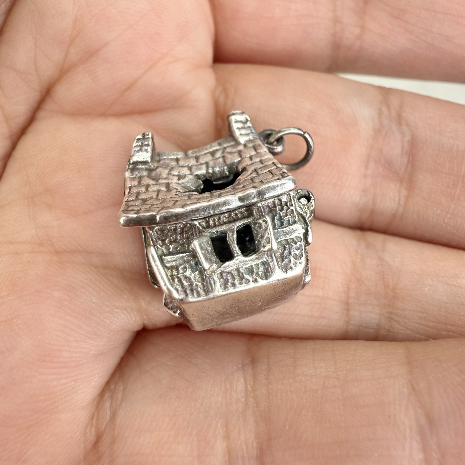 Haunted House OPENS Ghost Dangling Inside 925 Ste… - image 6