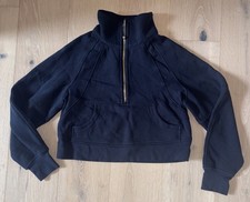 Lululemon Scuba Sweatshirt Funnel Neck 1/2 Half Zip Navy Blue Cropped Size Xs/S