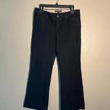 Banana Republic Black Straight Leg Pants Jackson Fit Stretch SZ 6 Sleek Cotton