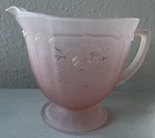 1930s ANCHOR HOCKING “Mayfair/Open Rose” Frosted Pink Depression Glass Creamer