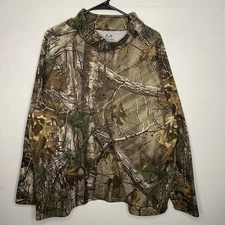 Realtree AP Camo 1/4 Zip Pullover Sweater Men's XXL Lightweight Hunting Outdoors