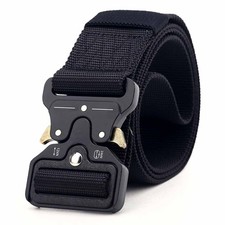 Outdoor Tactical Nylon Belt, Quick Release Buckle, no Hole Design, Durable