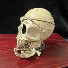Skull Trinket Box Container w/ Removable Top Lid - Beige/Black — photo 6