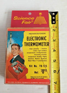Vintage 1970s Tandy Corp. Science Fair Electronic Thermometer Kit no. 28-135