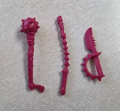 Vintage 1990 TMNT Slash Nasty Nunchuku Mutant Mace & Knife Weapons Accessories