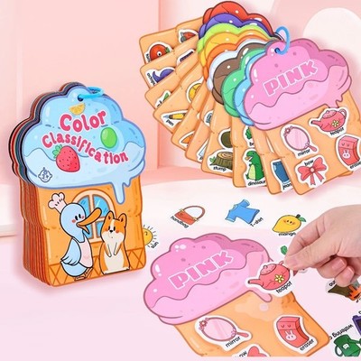   Lernspiel Kinder 3+ Lernbuch Stickerbuch Farben Formen Zuordnung  
