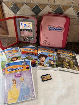Vtech V.Reader Interactive E-reading System Bundle 6 Games V.Reader Backpack