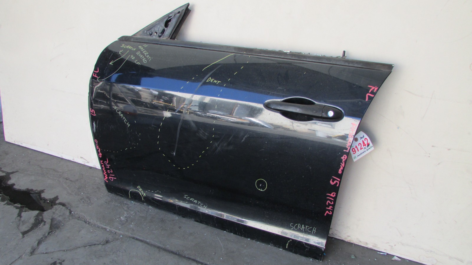 2014-2021 MASERATI QUATTROPORTE FRONT LEFT DOOR SHELL ASSEMBLY BLACK OEM