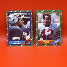 1986 Topps - #168 Ronnie Lott Tony Dorsett #126 (2) 