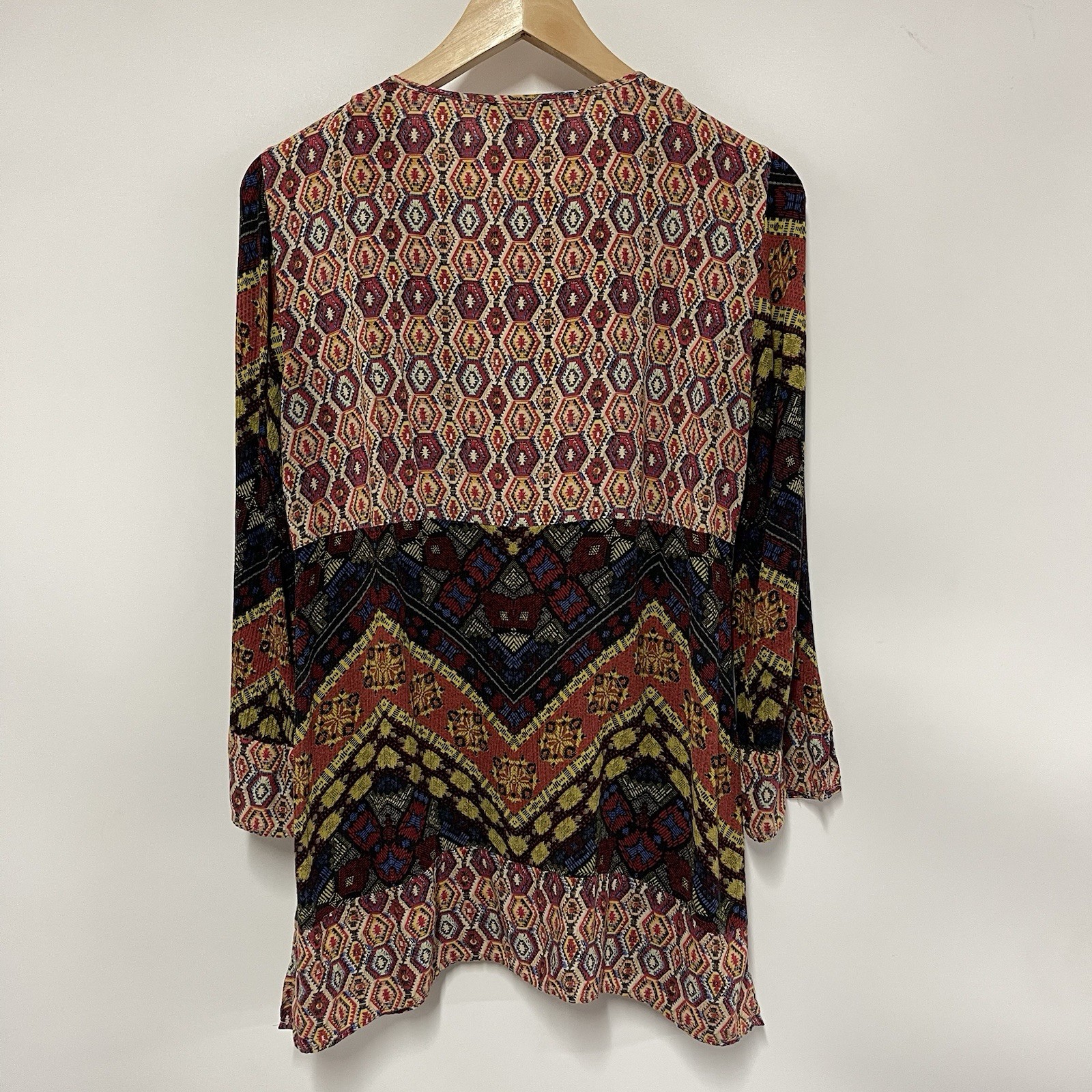 Figueroa & Flower Patchwork Geometric Tunic Top -… - image 9