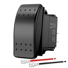 Nilight Rocker Switch on Off Marine Toggle Switch 2 Pin SPST 20A/12V 10A/24V