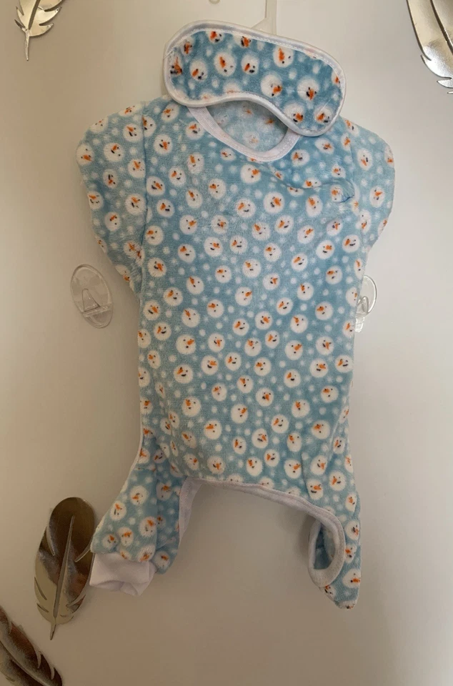 Pijama y máscara para dormir de Navidad para perros (talla mediana) Foto 2 de 4