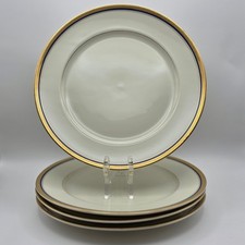 Vintage Thomas Germany Porcelain Dinner Plate Cobalt Blue Gold Set of 4 -9.75 in