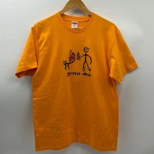SUPREME SPITFIRE WHEELS T-SHIRT MENS SIZE LARGE ORANGE T-SHIRT