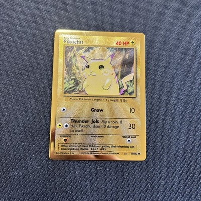 Pokmon Pikachu TCG Gold Metal 25th Celebrations Collector's Card 58/102 |  eBay