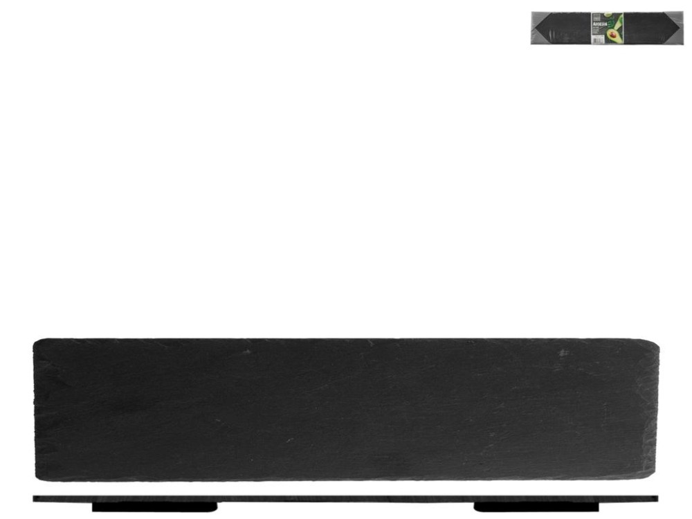 6 Slate Rectangular Plates 47x10x0.5 cm H&H