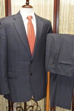 USA Hickey Freeman 41L Loro Piana Super 130s wool 2Vent check business suit y0j7