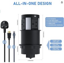 Pop Up Sockets for Kitchen Worktops with Wireless Charging Pop Up Plug Socket w
