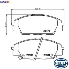 BRAKE PAD SET DISC BRAKE 8DB 355 009-731 FOR ACURA HONDA CIVIC/VIII/Hatchback