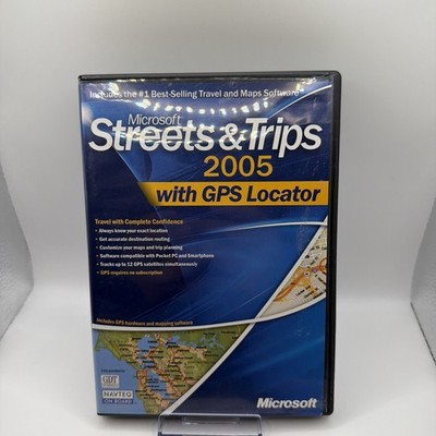 Microsoft Streets & Trips 2005 CD Software 2 Discs & Booklet Travel Map Software