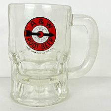 A&W Root Beer Vintage Mug Short Heavy Glass B...
