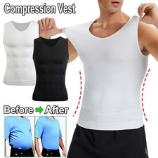 Gynecomastia Compression Shirts for Men Slimming Shapewear Vest Tummy Control US